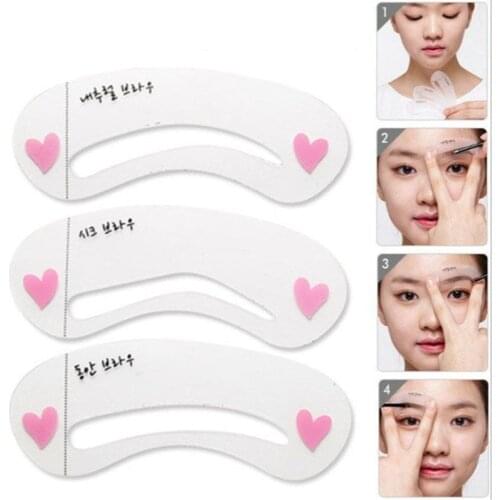 3 styles/set Eyebrow DIY Beauty Eyebrow Shaping Stencils Grooming Kit Makeup Shaper Set Template Tool l For Women Beauty Eyebrow