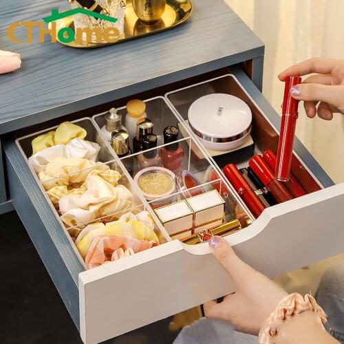 NEW Desktop Clear Acrylic Makeup Layered Storage Box Drawer Storage Compartment Dressing Table Cosmetic Lipstick Finishing Box