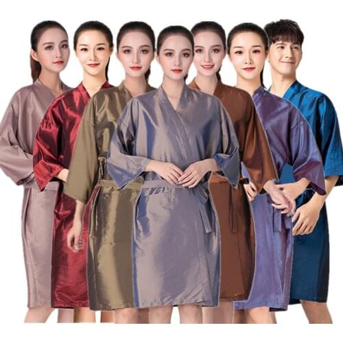 Barber Shop Professional Client Robe Cape Beauty SPA Gown Hair Salon Customer Perm Hair Dyeing Hairdressing Kimono Smock Apron