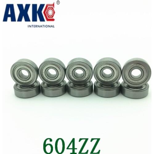 Axk 2019 604zz 604 Bearing Abec-5 20pcs 4x12x4 Mm Miniature 604z Ball Bearings 604 Zz Emq Quality