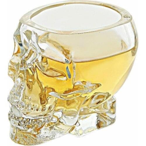 75ml Crystal Skull Shot Glass Transparent Cup Skull Head Glass Cup For Whiskey Wine Vodka Bar Club Beer Wine Glass Drinkware