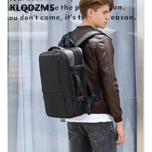 KLQDZMS Light Business Backpack Unisex Knapsack Teenager Sports Large Capacity Laptop Bag 17 Inch Oxford Cloth Hot Sell