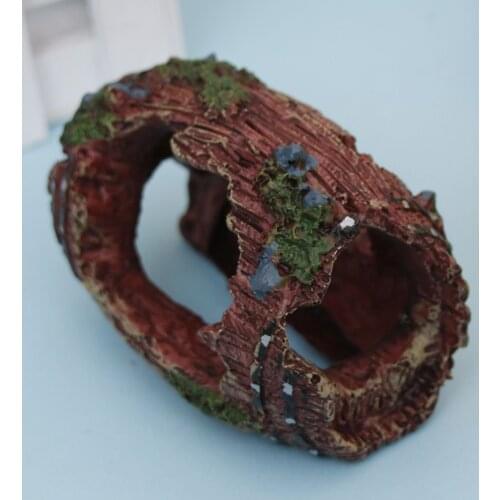 Fish Tank Resin Decorative Ornaments Artificial Barrel Cave Landscaping Accessories Fish Tank Aquarium Background Decoration