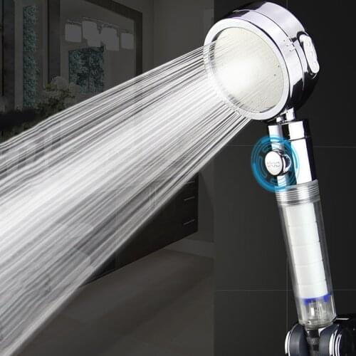 SHAI New Arrival Handheld Shower Head One Key To Stop Water With Filter Shower Head 3 Functions Saving Water High Pressure Showe
