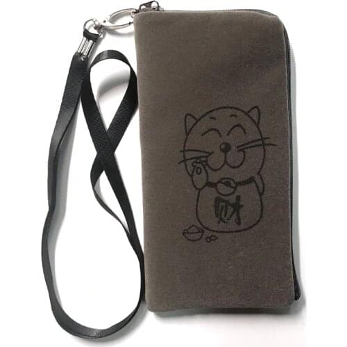 FSSOBOTLUN For OnePlus 8 Pro zipper hanging neck cloth bag silicone cases cover storage For OnePlus 7 7T Pro 6 6T 5 5T 3 3T 5G