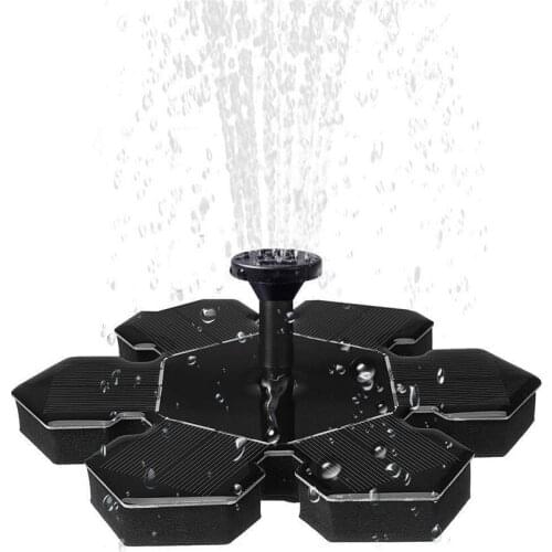 1.4W Solar Fountain Pump, Solar Powered Water Fountain Pump with 4 Sprayer Nozzles, Solar Bird Bath Fountain for Outdoor Garden