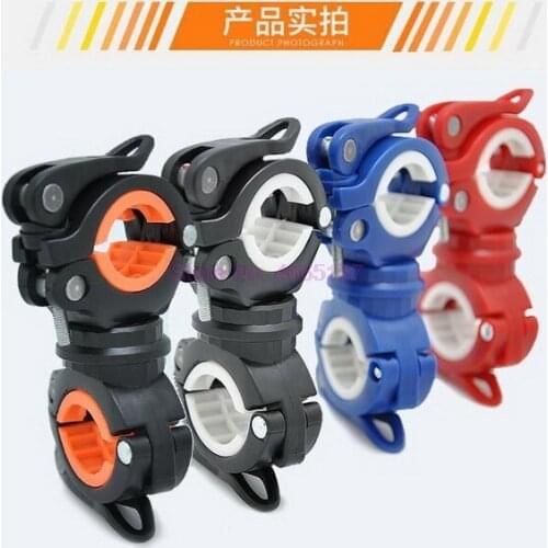 100 pcs Torch Clip Mount Bicycle Front Light Bracket Flashlight Holder antiskid rubber waterproof Bike accessories
