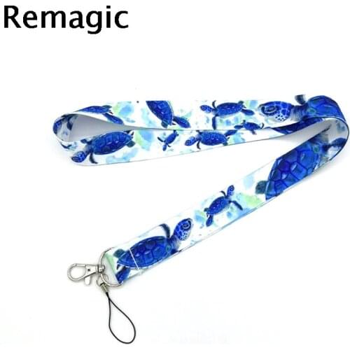 100pcs Sea turtle animal kids cartoon vintage Neck keychain necklace Cartoon Neck Strap Lanyard ID badge holder Keychain Lanyard