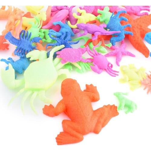 20 Pcs Sea Animal Decor Water Growing Aquarium Toys Novelty In Water Beads Aqua Hydrogel Mud Home Decor Ornaments Large Cartoon