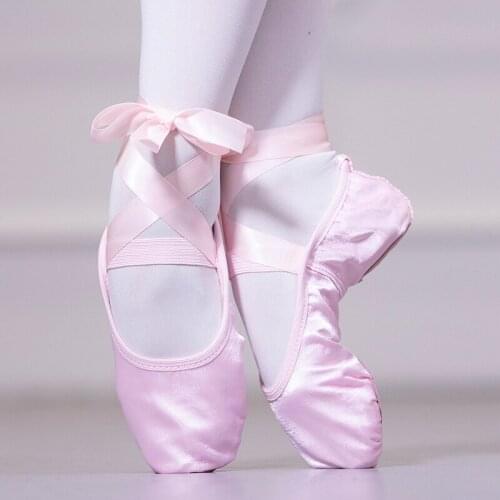 Satin Soft Ballet Shoes Kid Dance Shoes Pointe Shoes