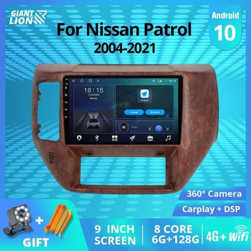 2 DIN Android 10.0 Car Radio For Nissan Patrol 2004-2021 GPS Navigation Stereo Receiver Car Multimedia Player DSP Auto Radio IGO
