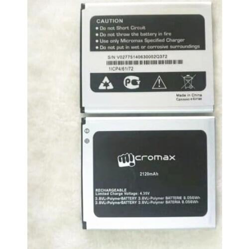 AZK 3.8V 2120mAh New Micromax Q372 Battery for Micromax Q372 mobile phone battery High quality