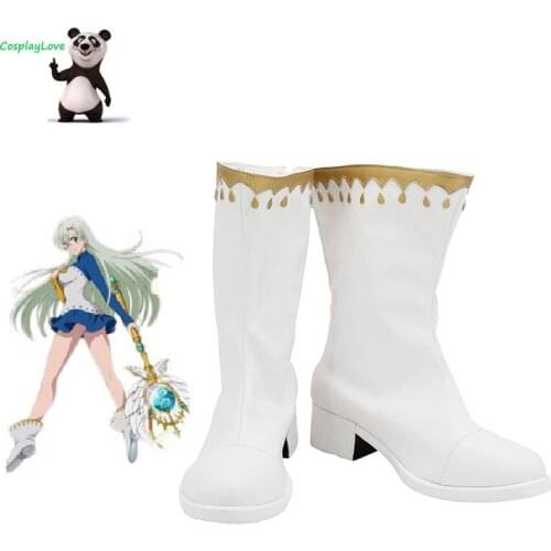 The Seven Deadly Sins: Revival Of The Commandments Nanatsu No Taizai Season 2 Elizabeth Liones White Cosplay Shoes