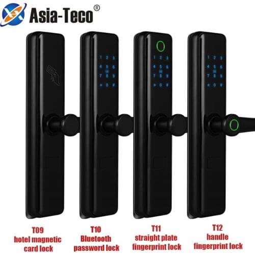 Bluetooth TTLOCK APP Biometric Fingerprint Security Intelligent Lock With Digital Keyboard RFID Card Door Lock For Home Hotel