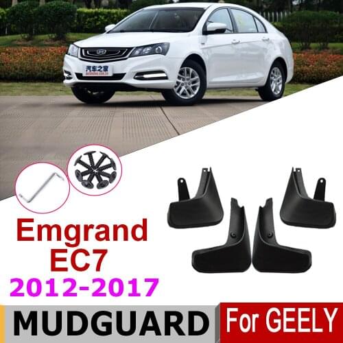 Car Mud Flaps For Geely Emgrand EC7 4-Dr Sedan 2017-2012 Mudflaps Splash Guards Mud Flap Mudguards Fender Front Rear Styling