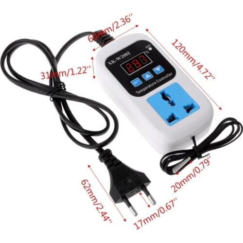 Digital Thermostat -50~110C Temperature Controller Switch AC110-220V with Socket J6PC