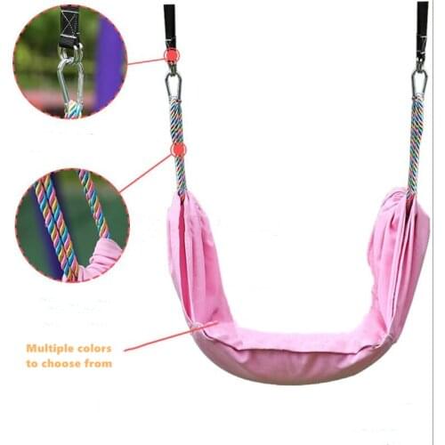 Child Outdoor Garden Tree Swing Rope Seat For Kids Multicolor Cotton pad rainbow rope Hanging swing Indoor Outdoor Furniture