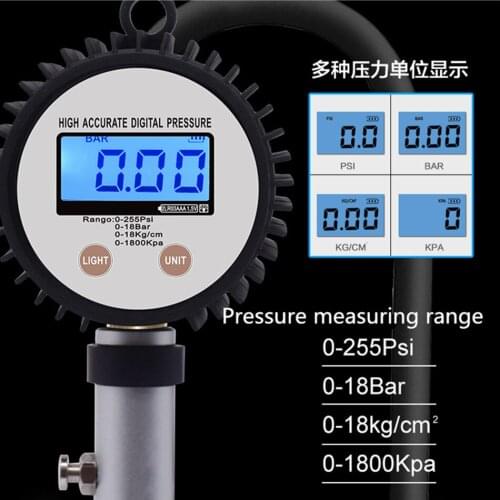 DP-208 Tire Pressure Gauge Gun Inflation And Deflation Measurement Inflation High-precision Digital