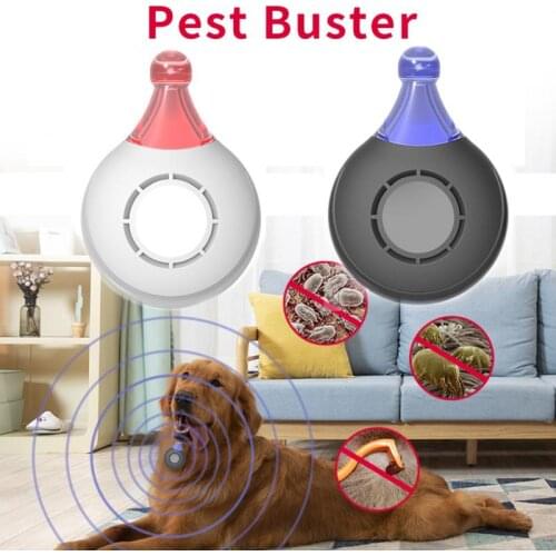 Electronic Ultrasonic Pet Repeller Pest Buster Reject Flea Tick Lice Anti Bug Insect Repellent Portable Outdoor Cat Dog Supplies