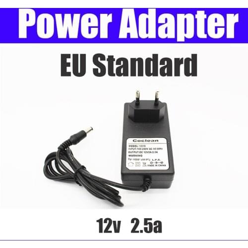 Eu Europe DC 12V 2.5A Power Adapter High Quality Power Supply, Europe Standard Plug Power Supply For CCTV Cameras,DVR and NVR
