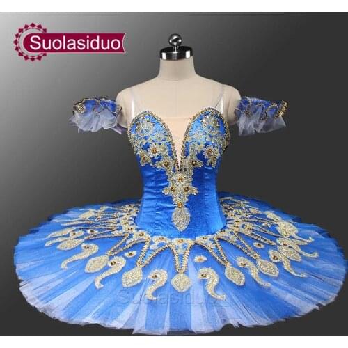 Blue Adult Professional Ballet Tutus Performance Dancewear Women Ballet Dancing Skirt Costumes Girls Ballet Dresses Stage Wear