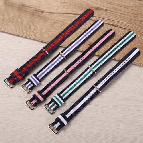 Hot Activity !! Top Quality 14mm 18mm 20mm Navy Black Red Diver 3 Keepers NATO Waterproof Nato James Bond 007 Strap Watch Band
