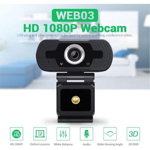 HD Webcam 1080P Web Camera with Microphone for PC Computer Laptop Desktop Android TV USB Webcam