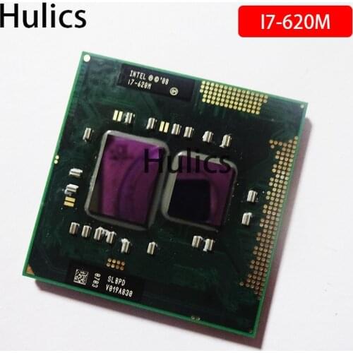 Hulics Original Intel Core i7-620M i7 620M SLBTQ SLBPD 2.6 GHz Dual-Core Quad-Thread CPU Processor 4W 35W Socket G1 / rPGA988A