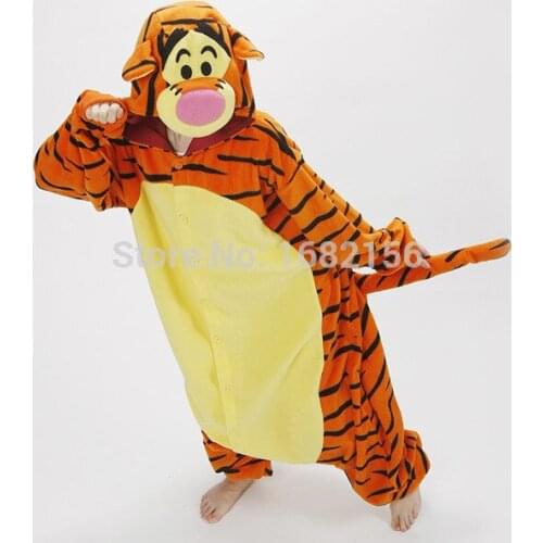 Kigurumi New Style Tiger Pajamas Adult Onesie Unisex Animal Lovely Sleepsuit Cosplay Costumes Lovers Pajamas