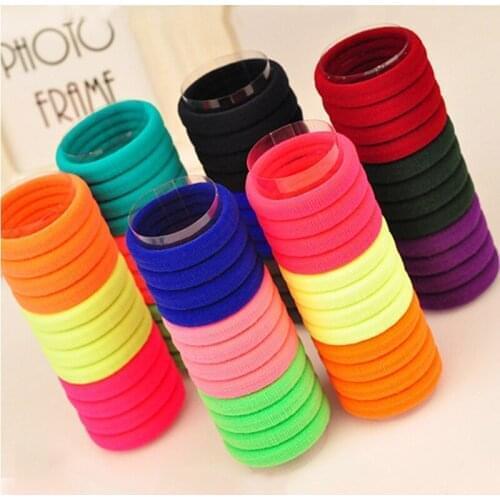 Candy Color Randomly Sent 20PCS Seamless Connection Hair Rope High Elastic Rubber Hair Rope Band Hair Style Braider Tool