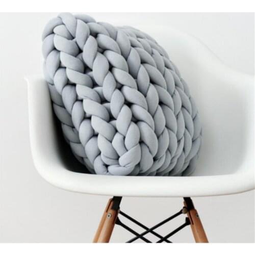 Square Chunky Wool Pillow Handmade Knitting Cushions INS Nordic Braided Cushion For Kids Room Decoration Sofa Bed Throw Pillows