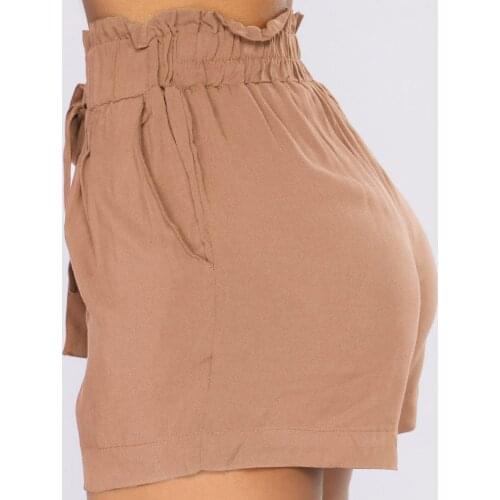 Summer Womens Casual Shorts 2020 Ladies Beach High Waist Bandage Shorts Fashion Woman Female Streetwearf2