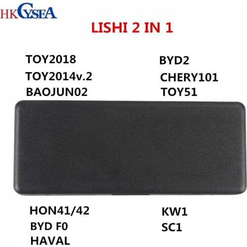 Lishi 2 IN 1 TOY2018 TOY2014 BAOJUN02 BYD2 CHERY101 TOY51 HON41/42 BYD FO HAVAL KW1 KW14 KW5 SC1 Pick and Decoder