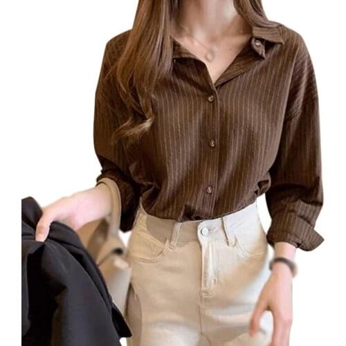 Женские рубашки в полоску LORDWEY China At AliExpress