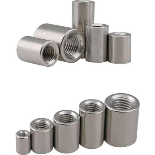 M3-M16 304 stainless steel lengthened round nut connecting nut cylindrical nut