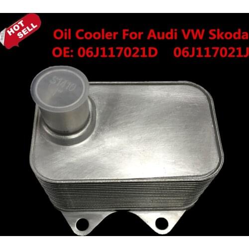 Engine Oil Cooler For Audi A3 A4 A5 TT Q5 VW Skoda Seat OE 06J117021D 06J117021J car styling