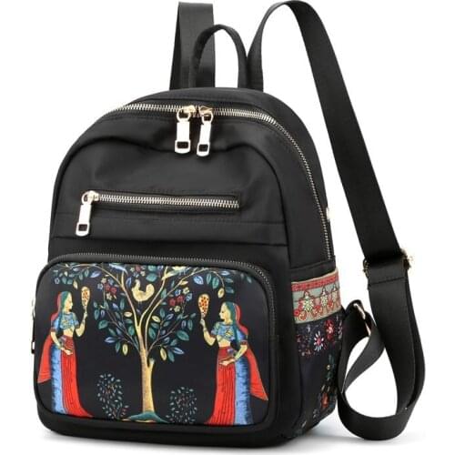 Fashion Colorful Universe Space Printing Backpack Black School Bags For Teenage Girls Small Backpack Women Nylon Mochila Escolar