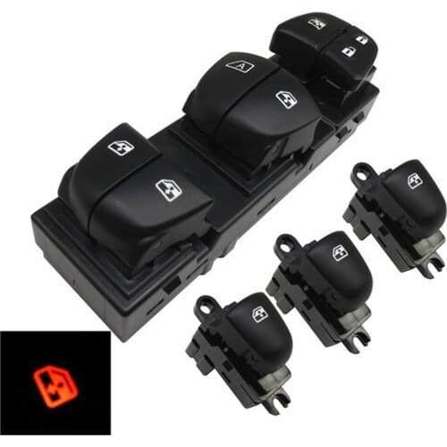 Brand New Main Fashionable With Red Light Electric Power Window Switch For Nissan Tiida 2011-2016 Altima Sylphy X-Trail Qashqai