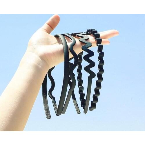 1pcs Fashion Women Girls Headdress Solid Scrub Wave Headband Hair Hoop With Teeth Female Hair Accessories Hairband Headwear