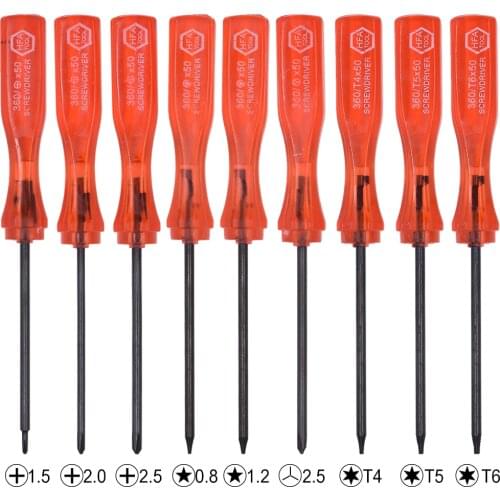 360 Repair Screwdriver Tool 2.5Y Tri wing Phillips 0.8 pentalobe Torx for NGC SFC Snes Seg N64/SEGA Security Disassemble Openin