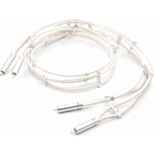 Pair Hi-end Argento the Flow HiFi audio RCA cable interconnect Cable RCA to RCA cable for CD amplitier