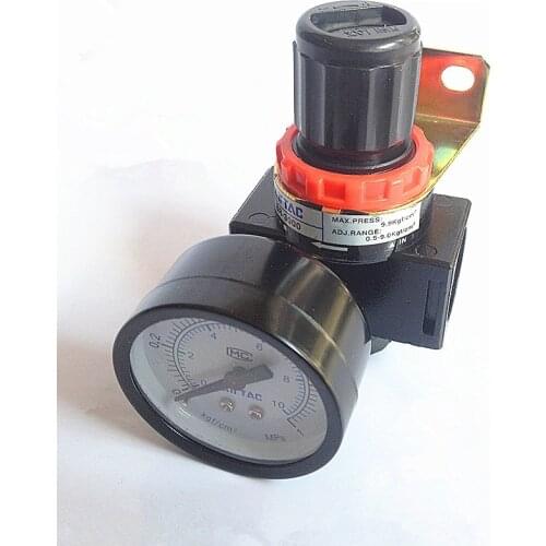 BR2000 1/4" Pneumatic Air Filter Regulator Valve GaugeAir Control Compressor Pressure