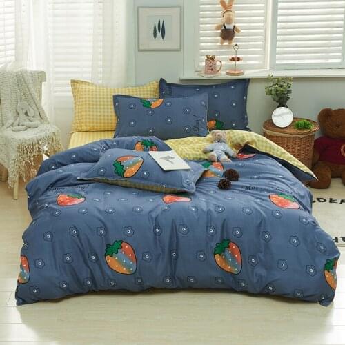 Strawberry Pattern Duvet Cover 200x230 Pillowcase 3Pcs,200x220 Quilt Cover,Blanket Cover, Bed Sheet, Double Queen King Size