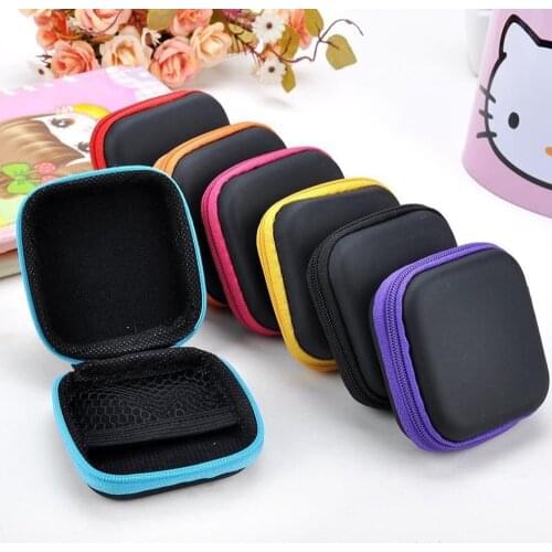 Portable Earbuds Bags Earphone Storage Case Shell Waterproof Protection Headphone Accessories charger Cable Zipper Bag Mini Box