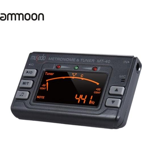 Portable Instrument 3-in-1 Metronome Tuner Tone Generator for Guitar Bass Violin Ukelele Chromatic LCD Display Guitar Tuner