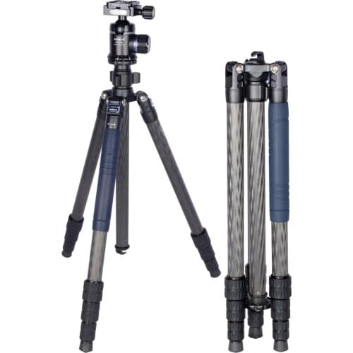AOKA AK254C loading 13kg height 1460mm professional travel video digital camera carbon fiber tripod stand with KK33 ball head