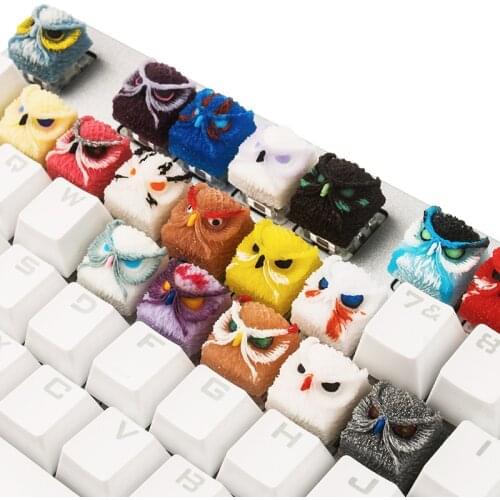 Resin Keycaps For Keyboard Gaming Accessories Keyboard Caps Keyboard Gift 1pcs For Owl Personalized Light Customization