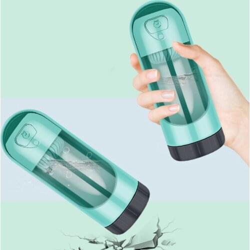 Dog 300ml Outdoor Water Bottle for Pet Dog Cat Feeders Plastic Dog bowl Drinking Bowls with Filter Pets Dispenser Dog Supplies