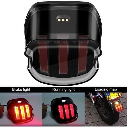 LED Brake Tail Light License Plate Lamp Fits For Harley Sportster 883 1200 XL Touring Softail Dyna Electra Glide Taillight