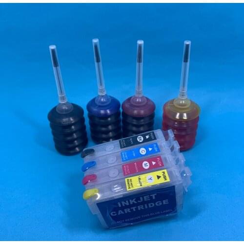 YOTAT T34XL Refillable 34XL Ink Cartridge with ARC chip T3471 T3472 T3473 T3474 for Epson Workforce Pro WF-3725DWF WF-3720DWF